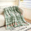 Queen Size 3D Fleece Blanket Grey Reindeer Snowflake Design 4