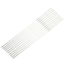 Multi Purpose Stainless Steel Skewers Grilling Accessories Anti Slip Reusable BBQ Sticks For Home And Outdoor Use Long Lasting Metal Holders