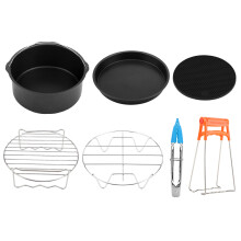 Air Fryer Essentials Set Dishwasher Safe Non Stick Cooking Tools Expand Cooking Options with Air Fryer Kit Universal Fit for Major Air Fryer Brands
