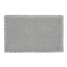 Tapis de bain en mousse à mémoire de forme, texture gaufrée, bordure à pompons, ultra-absorbant, séchage rapide, antidérapant