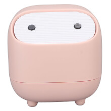 Desktop Wastebasket with Full Protection, Easy To Use & Clean Design, Multipurpose Small Trash Can with Cute Animal Shape for Home, Office (Bright