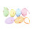 Glitter Easter Eggs Foam Ornament Set 6 pcs 1