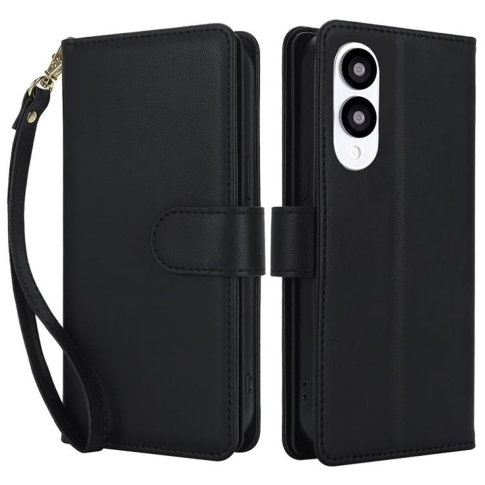 Leather Magnetic Flip Wallet Case For Samsung Galaxy S25 Edge 5G 6.7": Rfid Blocking, Card Slots, Kickstand, Anti-Drop Tpu, Detachable Wrist Strap, 9450273093765