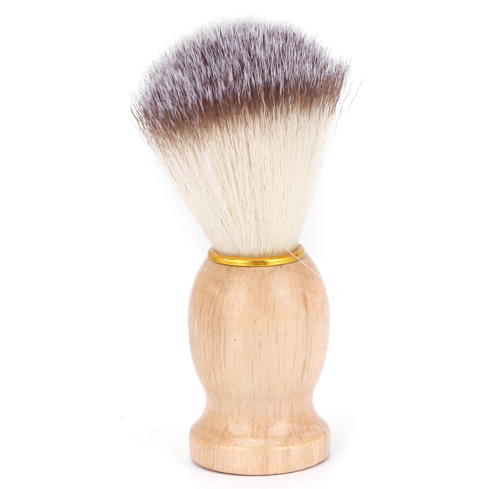 Gentle Shaving Brush For Men Wood Handle Skin Care Tool Improves Skin Appearance Soft Bristles Creates Thick Foam For Comfortable Beard Softening