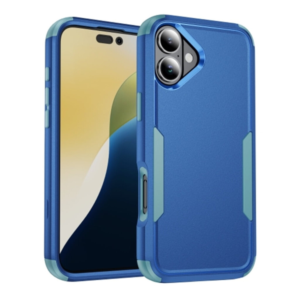 Heavy Duty 3-Layer Shockproof Bumper Cover For Compatible With Iphone 16 Plus 6.7", +Mint Blue 9313598254528