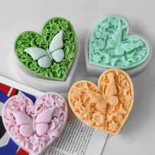 Kjærlighetssommerfugllys silikonform diy krystalldrypp Valentinsdag kjærlighet aromaterapi dekorasjon ornamentformer