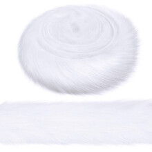 buc. Panglică de Crăciun din blană artificială, lățime 4,9 cm, pentru ghirlandă de brad, cusut, costume și decorațiuni de sărbători –
