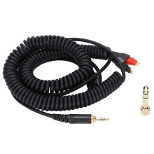High Fidelity Coiled Aux Cord For HD650HD660s Headphones Retractable Audio Cable With6.35mm Converter And3.5mm Jack Plug Synchronized Audio Video