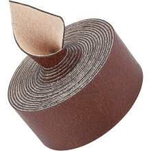 1" Wide Brown Faux Grain Buffalo Leather Strips, 79" Long, 1.2mm Thick, Matte PU Leather Cord for Crafting, Lacing & Wrapping