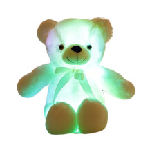 LED Glowing Teddy Bear Plush Toy - Soft Huggable Night Light Stuffed Animal, Colorful Light-Up Pillow for Kids/Adults Bedroom Decor (5 Colors)