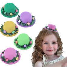 Easter Bunny Ear Headband with Floral Hairpins – Adjustable for Kids & Adults, Compatible with Easter Party Supplies