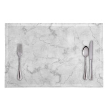 8 hittebestendige polyester placemats, antislip grijs marmer, 30 x 45 cm, voor thuis/café/restaurant, paasdecoratie