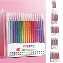 50% Off Clear! College Supplies Flash Gel Pen Color Pen Shiny Highlighter For Adult Crafting Doodling 10ml