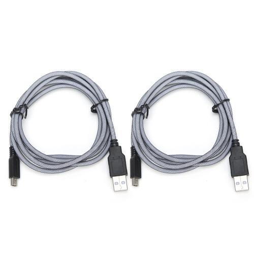 2PCS 1.5M PVC Micro USB Charging Cables for Nintendo 3DS/2DS (Color Assorted) 1