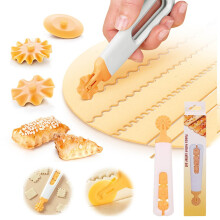 Decorative Rolling Cutter Set - Serrated Edge Baking Tool for Cake Decorate and Dough Pattern Cut