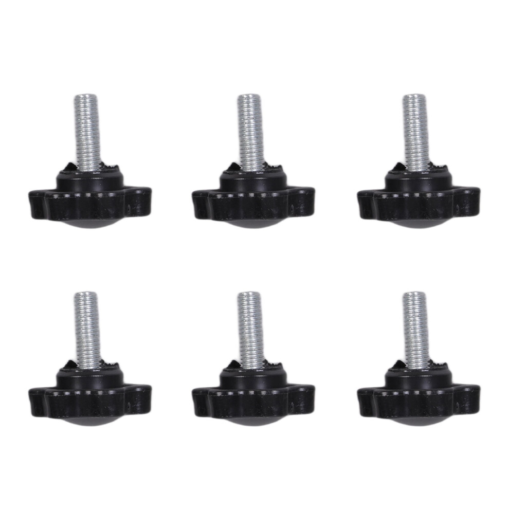 6Pcs Plastic Tighten Bolt Nut Knob 5Mm Thumb Screw Knob Hexagonal Head Handle Hand Screw Knurled Grip Easy To Install 9496895288073