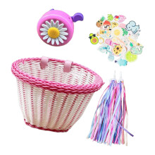 Kids Bike Decoration Basket Adjustable Strap Storage Basket Tricycle Basket Bike