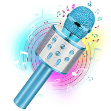 Kids Karaoke Microphone – Blue, Compatible with Ages 5-12, Birthday & Christmas Gift for Boys & Girls