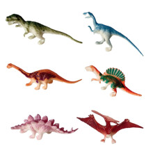 6Pcs Mini Dinosaur Toy Set for Party Favors, Cupcake Decor, Pinata Filler, Goodie Bag Stuffers – Compatible with Kids & Toddlers