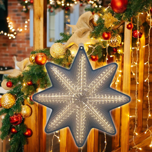 19" 80LED Moving3D Star Light – Χριστουγεννιάτικη διακόσμηση εξωτερικού χώρου, φωτιστικό 2
