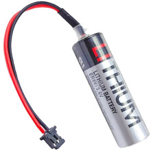 ER6V 3.6V Battery for Toshiba ER6VC119A ER6VC119B, Use for Mitsubishi M70 PLC with Black Plug