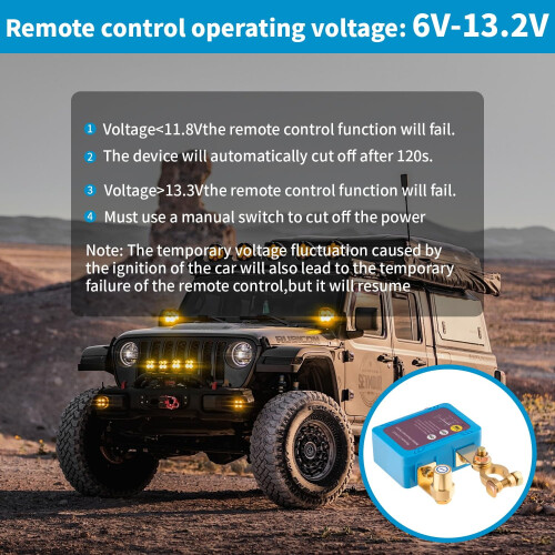 12V 240A Battery Disconnect Switch with Remote Kill Function – Compatible with Auto, Truck, RV, Marine, SUV 1
