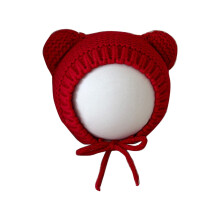 Warm and Cosy Babies Boy Knit with Bear Ears, Cartoon Infant Girls Knitting Hat Soft Bonnet for Autumn Winter
