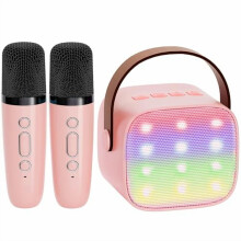 Mini Karaoke Machine Portable Bluetooth Speaker with 2