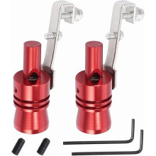 Turbo Sound Whistle Exhaust Muffler,XL Size Aluminum Alloy Universal Turbo Sound Exhaust Muffler Pipe Whistle Car Roar Maker (Red)