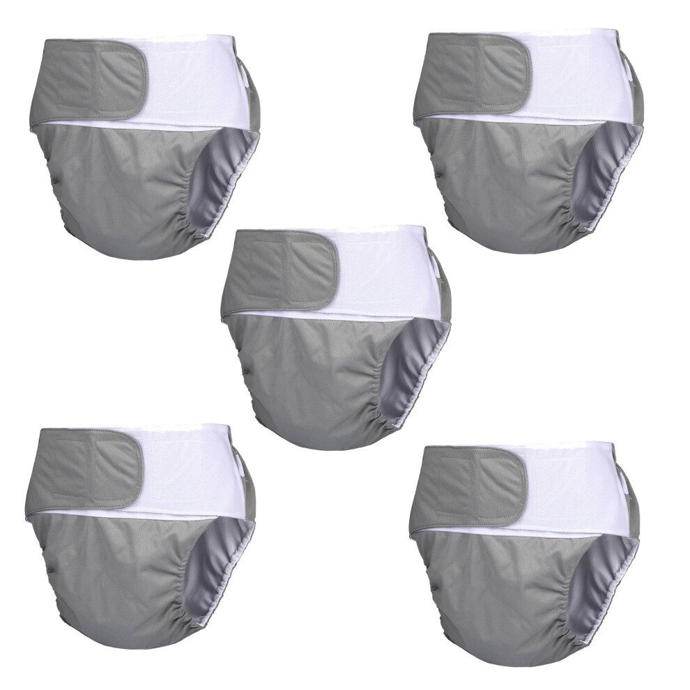 5pcs Adult Cloth Diaper Reusable Washable Elderly Incontinence Care Protection Nappies Underwear for Men Women