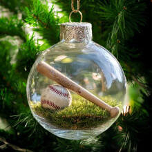 Décoration de Noël 2026Sports, boule à suspendre effet cristal 3D, compatible avec les thèmes sportifs