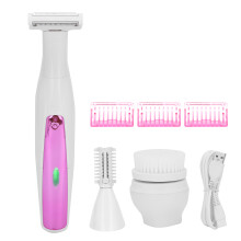 Women's Electric Shaver Hydration Repair Skin Friendly Wet And Dry Performance Rechargeable Body Trimmer With Removable Head Anti Frizz