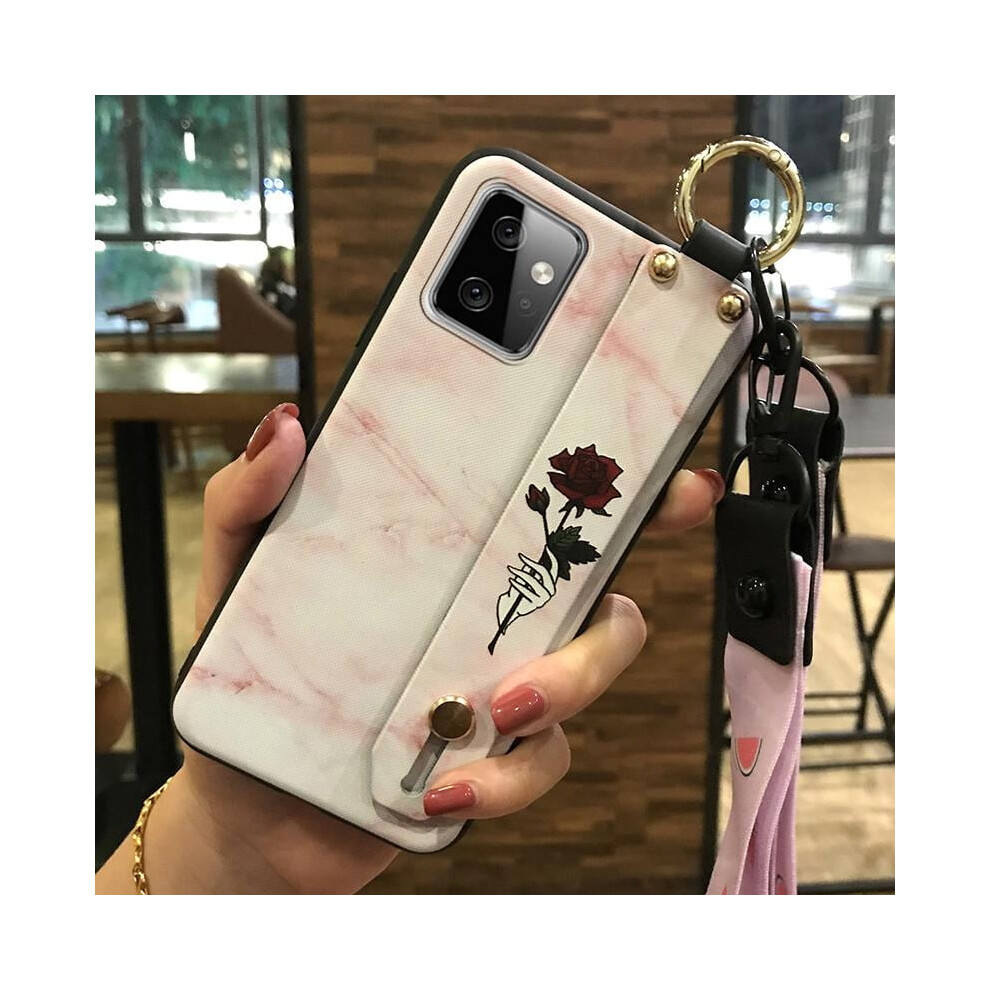 Moto G Power 5G 2023 Phone Case Â Shockproof, Dirt-Resistant, Flower Design, Wristband & Lanyard Ring 9496895288455