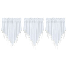 3Pc Solid Color Finished Curtain Curtain Drapery 51X24 Bedroom Home Decor Triangle Curtain Curtain Screen Kitchen Short Curtain, 3Pc Curtains