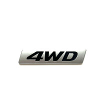 4WD autostickers, 3D metalen embleem/badge stickers