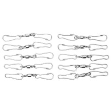 360Degrees Spinning Clips Stainless Steel Dual Clip Wind Spinners Swivel Hooks With Large Load Capacity For Garden Windsocks Outdoor Hanging