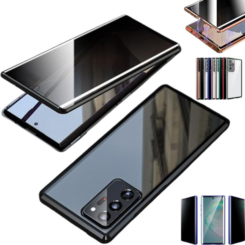 Beyonddraw Magnetic Tempered Glass Case For Samsung S25âS21 Ultra & S24, Techterio Privacy Lens Protection (Black) Black 9087558672560