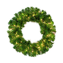 Guirlanda de Natal artificial com luzes LED pré-instaladas para decoração de interiores e exteriores, casa, escritório, parede e porta.