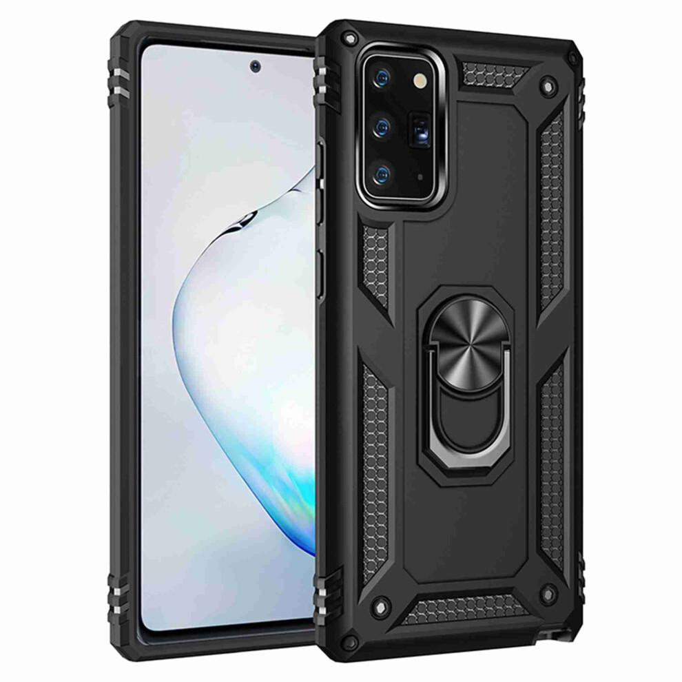 Compatible With Samsung Galaxy Note 20 5G: Military-Grade Dual-Layer Armor Case With 360 Rotating Ring, Kickstand, Car Mount & Shockproof Protection 9496895289919