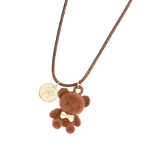 Delightful Brown Bear Necklace Jewelry Accessory for Adding Fun to Any Outfits