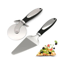 Pizza Cutter, Roller Blade Spatula Combo, compatible with Sharp Stainless Steel Blade, Effortless Slicing and Serving, Home Chefs and Pizza Lovers
