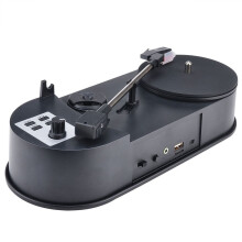 33/45 PRM LP Vinyl to MP3 Converter Turntable: Stylish Mini Record Player!