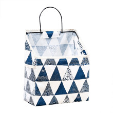 Cotton Linen Wall Hanging Storage Bag with Pockets, Over-the-Door Organizer for Kitchen, Bedroom, Bathroom, Office, Camper