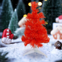 Tabletop Christmas Trees, 30cm Red Small Christmas Tree Set Mini Christmas Tree Decoration Tabletop Window Display Christmas Decoration Supplies