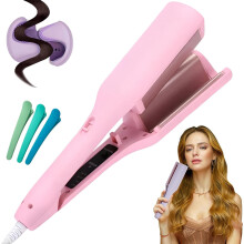 2026 New French Curls Iron, Frizz-Free Curls, 15-Second Heat-Up, 4 Temp Ceramic Hair Waver, Egg Curling Iron – Compatible with All Hair Types