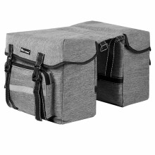 Borsa per bicicletta GASTROPOD, accessori per bicicletta con montaggio sicuro, sistema di regolazione facile per portapacchi posteriore, 12", grigio