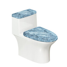 Protection de siège de toilette effet marbre - Compatible avec toutes les formes de toilettes, réglable, idéale pour les hôtels, avec base
