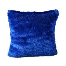 Housse de coussin décorative unie en peluche douce 43x43cm