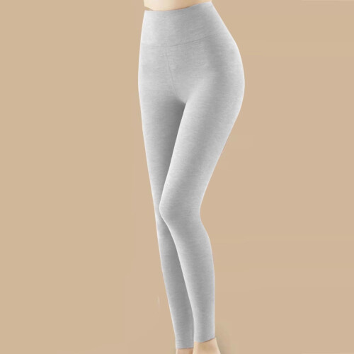 SYMOID Γυναικείο Κολάν με Ψηλή Μέση σε Γκρι Χρώμα - Nylon Spandex Ελαστικό, Στενή Εφαρμογή,