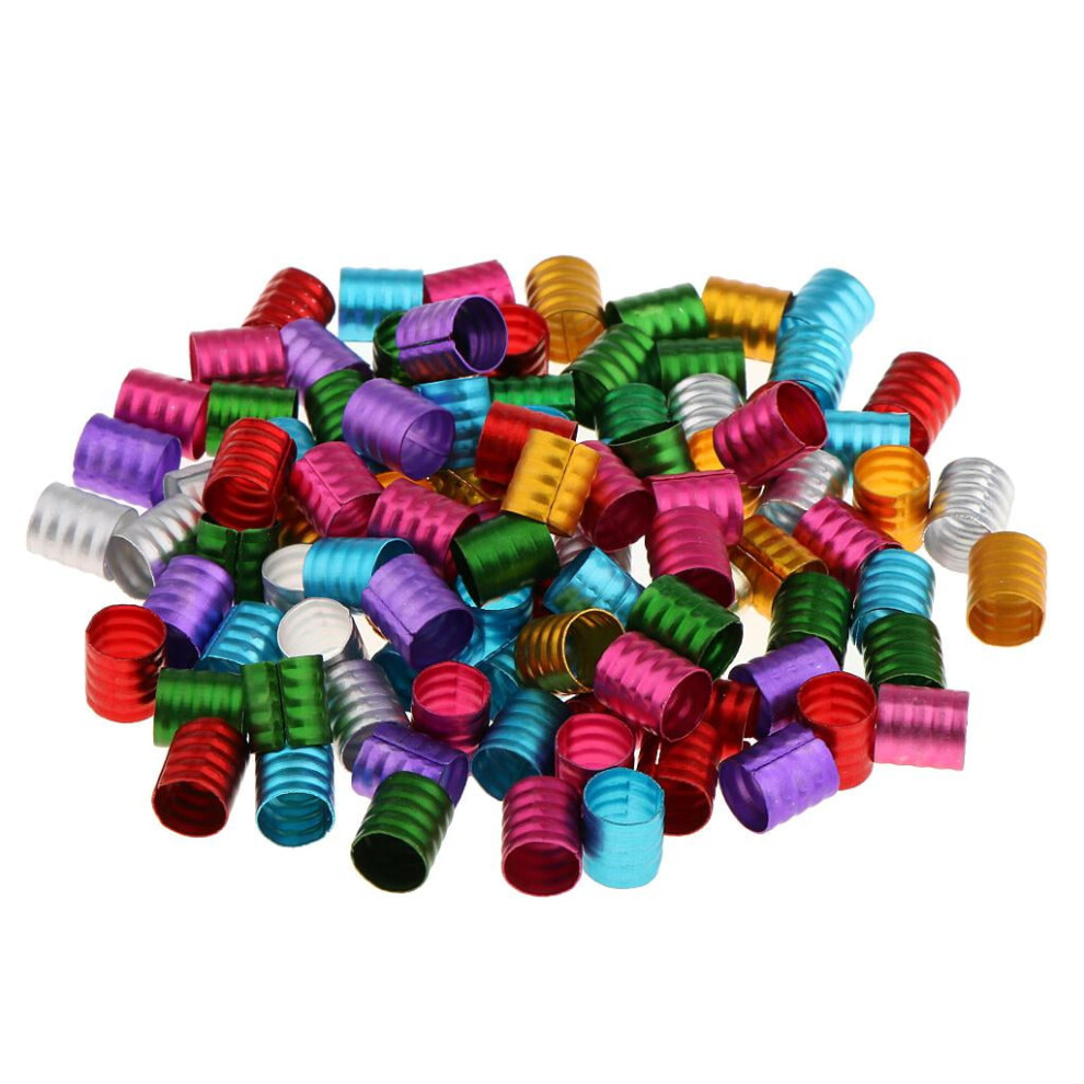Unisex 100Pcs New Braid Hair Beads Dreadlocks Cuffs Clips Rings For Hair D
